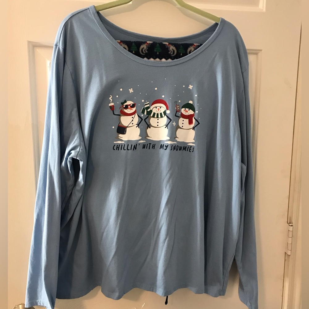 Women’s 3X Christmas Pajamas “Chillin’ With My Snowmies”